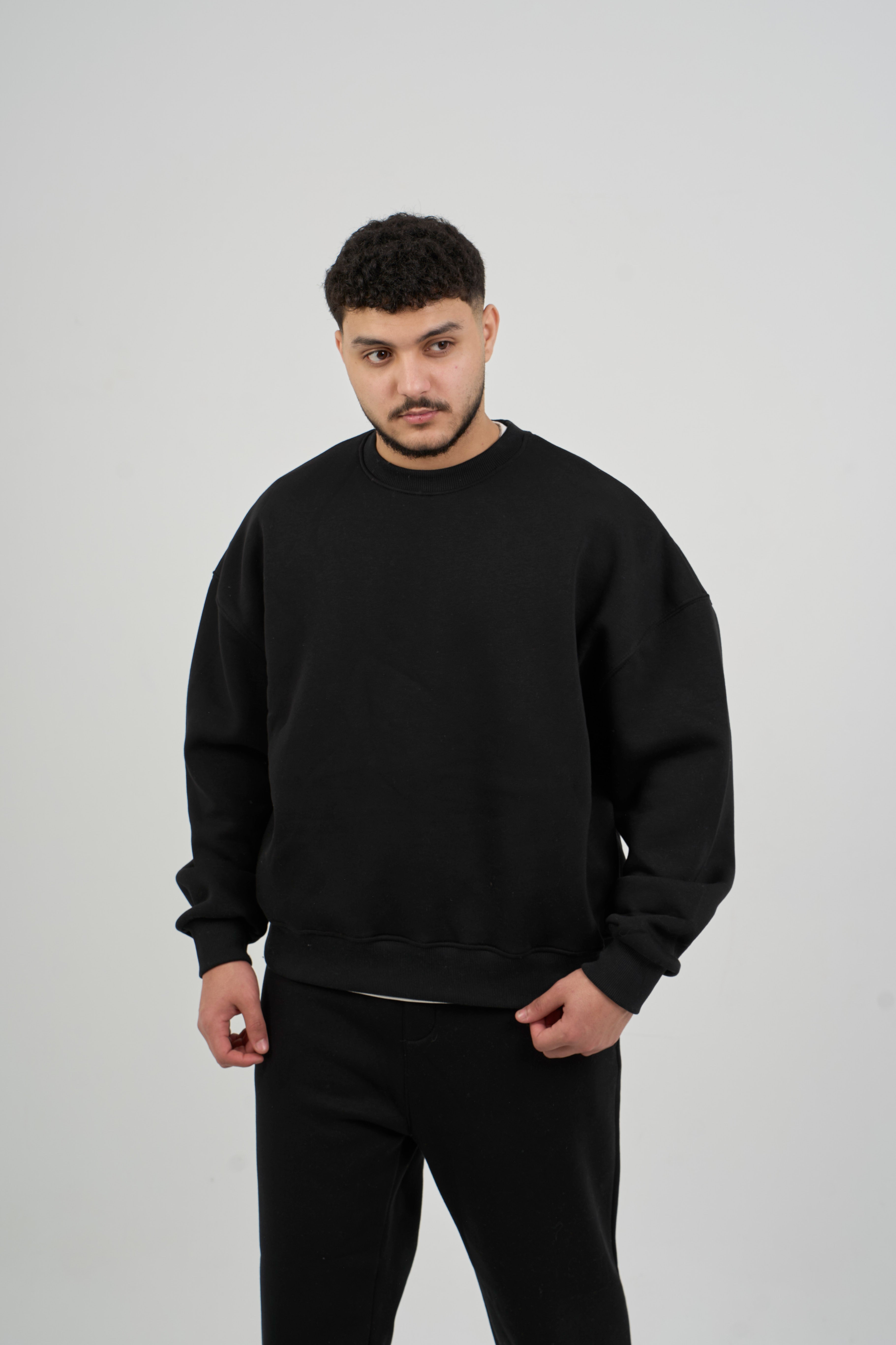 BLACK CREW-NECK